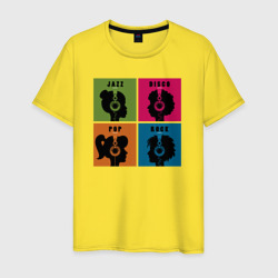 Мужская футболка хлопок Jazz disco pop rock