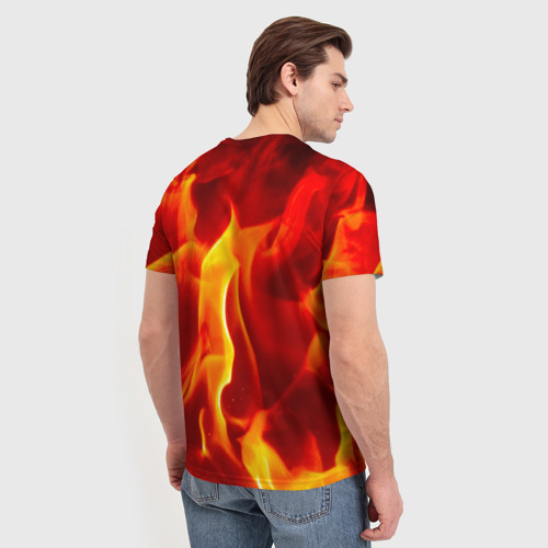 Мужская футболка 3D KuW fire , цвет 3D печать - фото 4