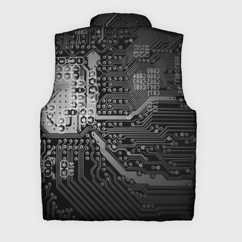 Мужской жилет утепленный 3D Микросхема плата, цвет черный - фото 2