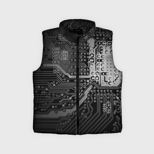Детский жилет утепленный 3D Микросхема плата