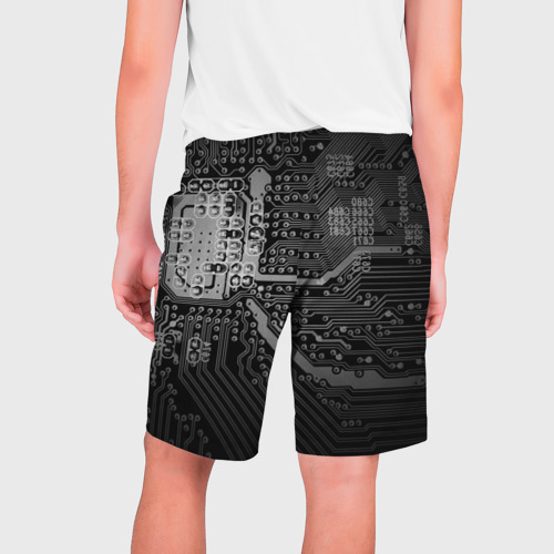 Мужские шорты 3D Микросхема плата, цвет 3D печать - фото 2