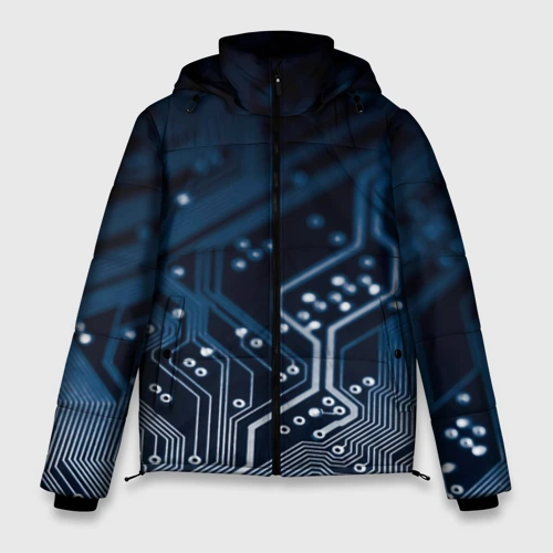 Мужская зимняя куртка 3D Дорожки платы