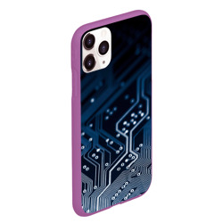 Чехол для iPhone 11 Pro Max матовый Дорожки платы - фото 2