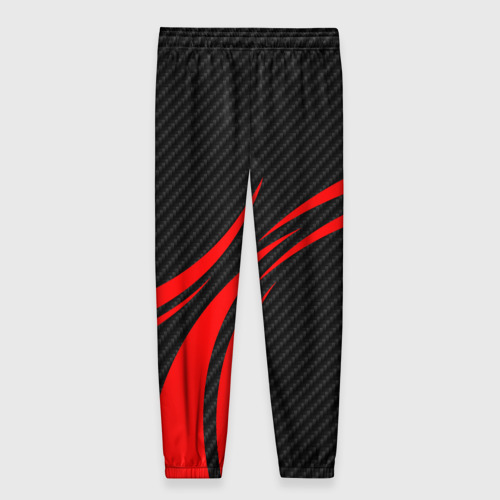 Женские брюки 3D GTR Nissan - Carbon and red, цвет 3D печать - фото 2