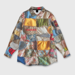 Patchwork - ai art – Женская рубашка oversize 3D с принтом купить