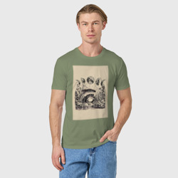 Мужская футболка хлопок Лягушка под грибом - фото 2