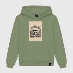 Женская толстовка хлопок Лягушка под грибом