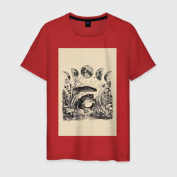 Лягушка под грибом – Мужская футболка хлопок с принтом купить со скидкой в -20%