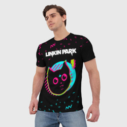 Мужская футболка 3D Linkin Park - rock star cat - фото 2