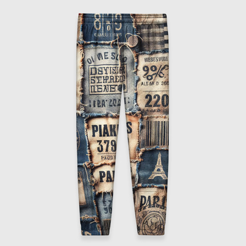 Женские брюки 3D Пэчворк джинсы из Парижа, цвет 3D печать - фото 2