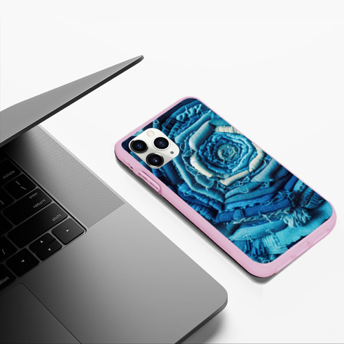 Чехол для iPhone 11 Pro Max матовый с принтом Джинсовая роза - нейросеть, фото #5