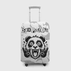 Чехол для чемодана 3D Sex Pistols рок панда на светлом фоне
