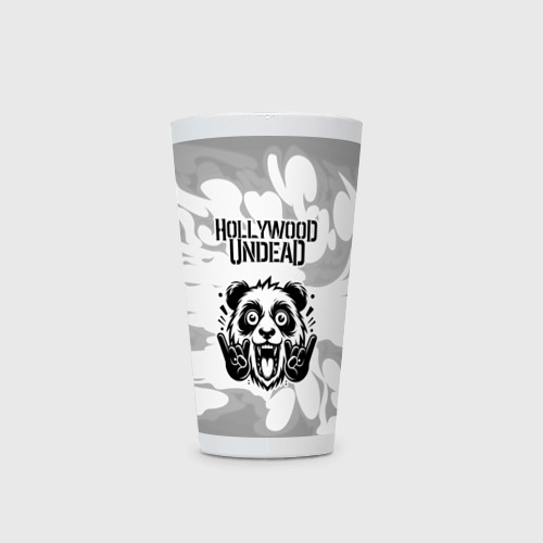 Кружка Латте Hollywood Undead рок панда на светлом фоне - фото 2