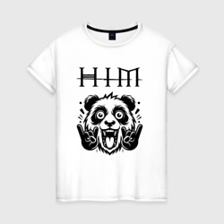 Женская футболка хлопок HIM - rock panda