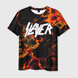 Мужская футболка 3D Slayer red lava