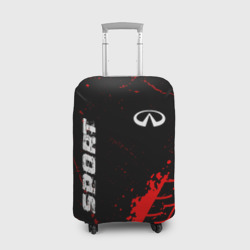 Чехол для чемодана 3D Infiniti red sport tires