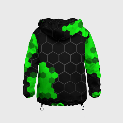 Детская ветровка 3D SsangYong green sport hexagon, цвет черный - фото 2