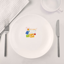 Набор: тарелка + кружка Разноцветные геометрические фигуры - funny squared - фото 2