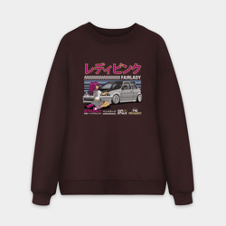 Мужской свитшот oversize без начеса хлопок Аниме Хонда цивик