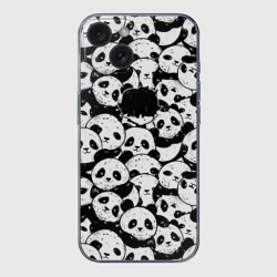 Чехол для iPhone 15 силиконовый с защитой камеры Выходной господина злодея с пандами