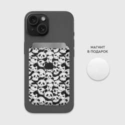 Картхолдер Magsafe магнитный Выходной господина злодея с пандами - фото 2
