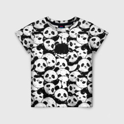 Детская футболка 3D Выходной господина злодея с пандами