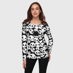 Женский лонгслив 3D Выходной господина злодея с пандами - фото 2