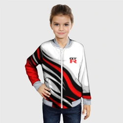 Детский бомбер 3D Nissan GTR - красные языки пламени - фото 2