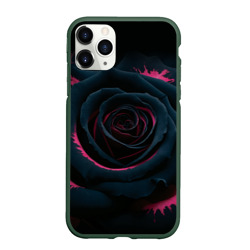 Чехол для iPhone 11 Pro матовый Кроваво-черная роза