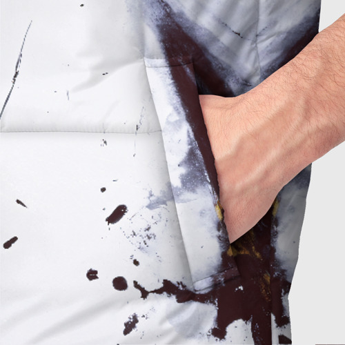 Мужской жилет утепленный 3D Брызги и мазки красками, цвет черный - фото 6