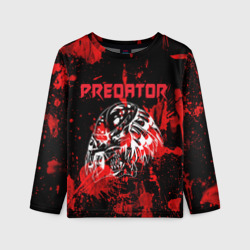 Детский лонгслив 3D Predator blood