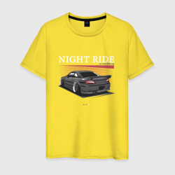 Мужская футболка хлопок Nissan skyline night ride