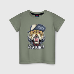 Детская футболка хлопок Панк тигр