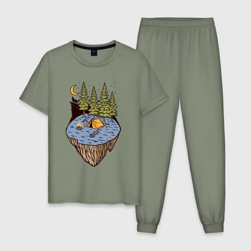 Мужская пижама хлопок Ночь на природе