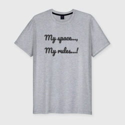 Мужская футболка хлопок Slim Мой космос мои правила