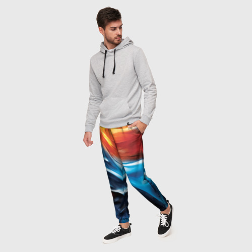 Мужские брюки 3D Застывающая лава, цвет 3D печать - фото 3