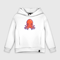 Детское худи Oversize хлопок Orange octopus