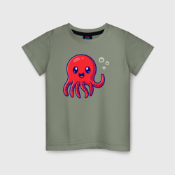 Привет от осьминожки – Детская футболка хлопок с принтом купить со скидкой в -20%