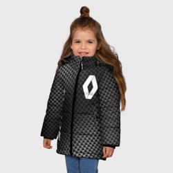 Зимняя куртка для девочек 3D Renault sport carbon - фото 2