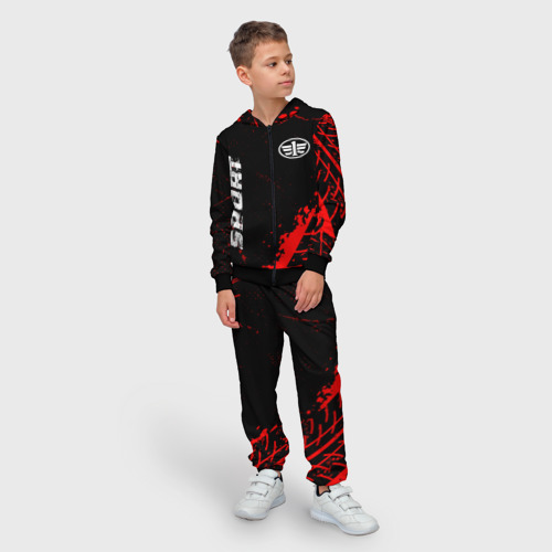 Детский костюм 3D FAW red sport tires, цвет черный - фото 3