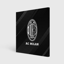 Холст квадратный AC Milan sport на темном фоне