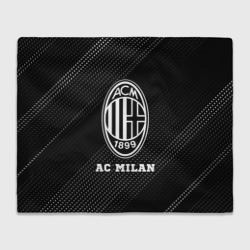 Плед 3D AC Milan sport на темном фоне