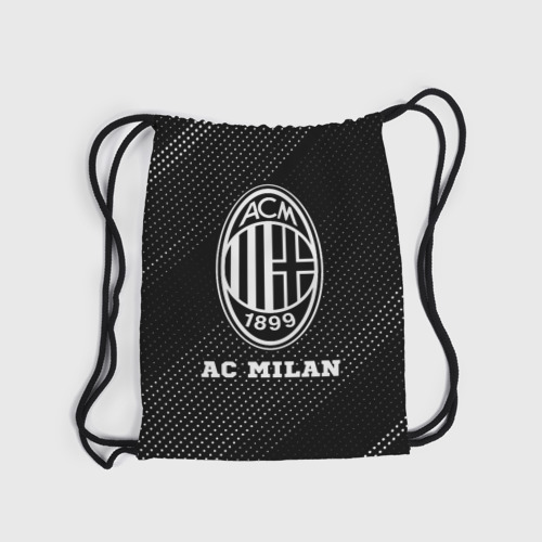 Рюкзак-мешок 3D AC Milan sport на темном фоне - фото 6
