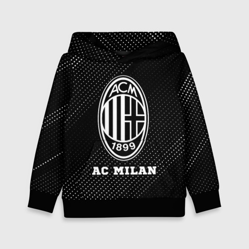 Детская толстовка 3D AC Milan sport на темном фоне, цвет черный