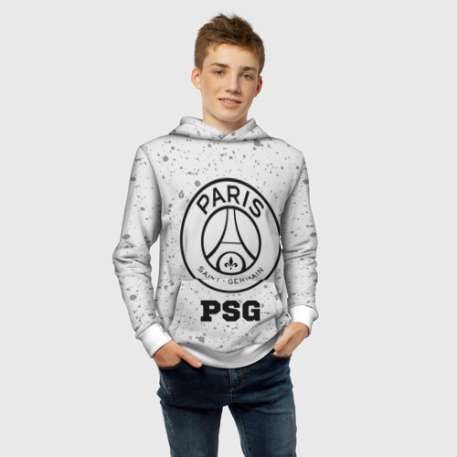 Детская толстовка 3D PSG sport на светлом фоне, цвет белый - фото 6