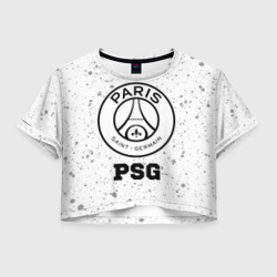 Женская футболка Crop-top 3D PSG sport на светлом фоне