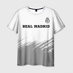 Мужская футболка 3D Real Madrid sport на светлом фоне посередине