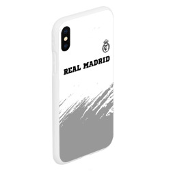 Чехол для iPhone XS Max матовый Real Madrid sport на светлом фоне посередине - фото 2