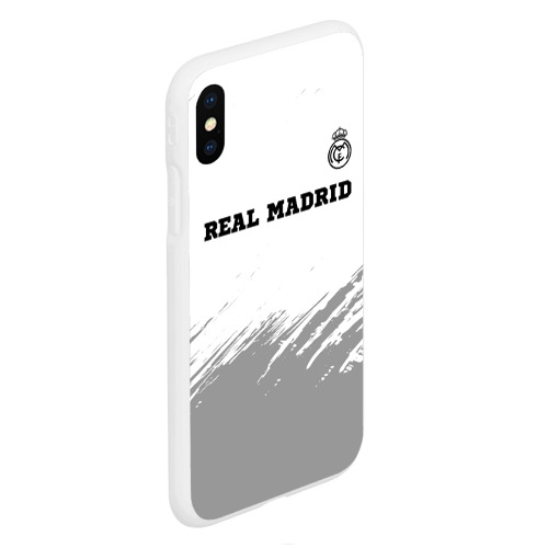 Чехол для iPhone XS Max матовый Real Madrid sport на светлом фоне посередине - фото 3