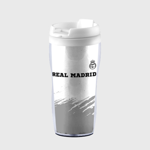 Термокружка-непроливайка Real Madrid sport на светлом фоне посередине